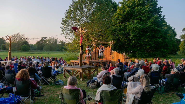 Outdoor theatre in the parkland of Wimpole Estate, Cambridgeshire